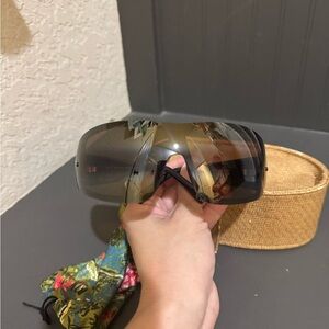 Maui Jim Wraparound Smoke Gradient Sunglasses